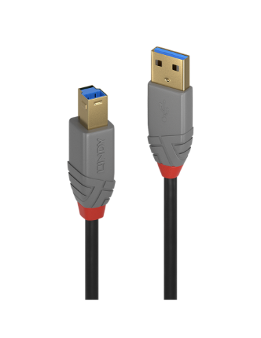 LINDY CABLE USB 3.2 TIPO A A B, LINEA ANTHRA, 0.5M