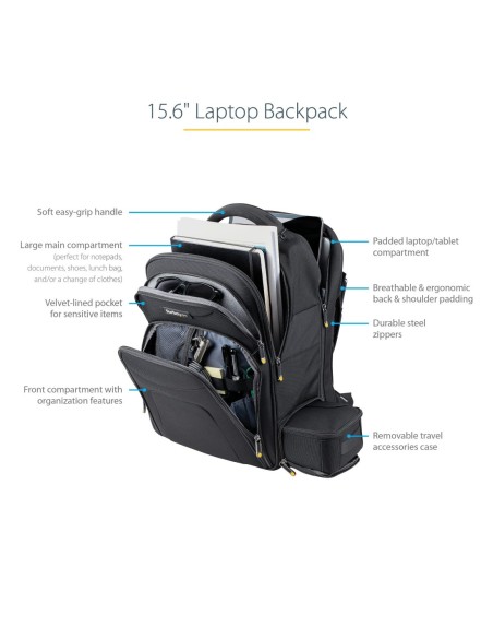 MOCHILA STARTECH 15.6" CON ESTUCHE DE ACCESORIO