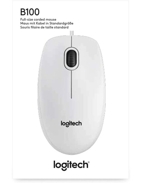 RATON LOGITECH B100 OPTICO USB BLANCO