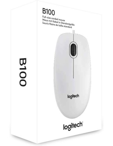 RATON LOGITECH B100 OPTICO USB BLANCO