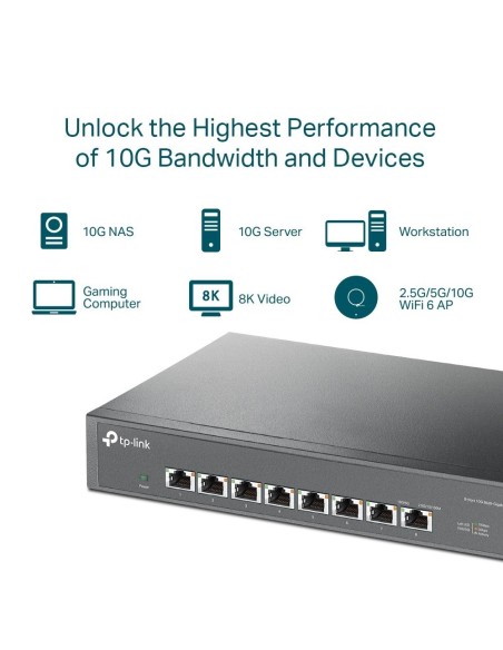SWITCH TP-LINK SMB 8 PUERTOS GESTION 10GE