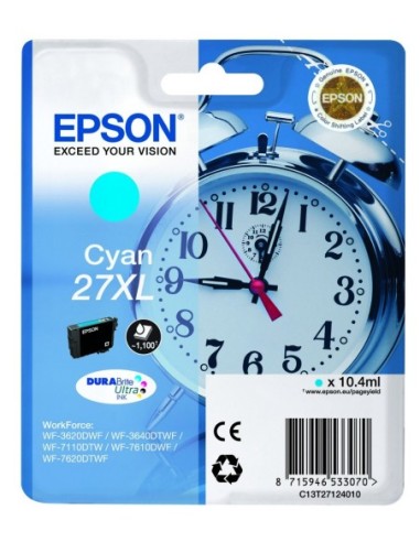 CARTUCHO EPSON 27XL CIAN WF3620SS