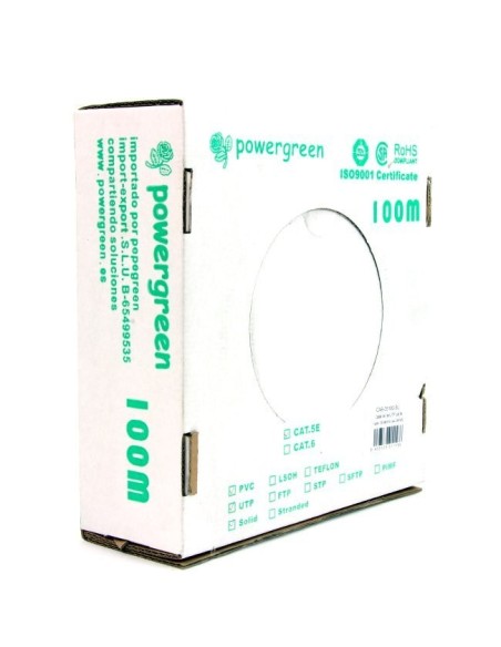 PG BOBINA DE CABLE CAT 5E UTP 100 METROS PVC CAJA
