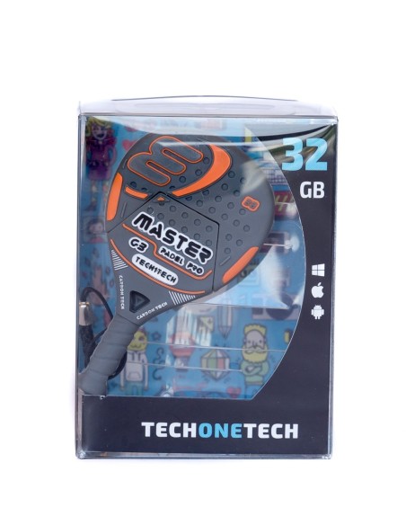 PEN DRIVE FIG. 32GB RAQUETA PADEL NARANJA