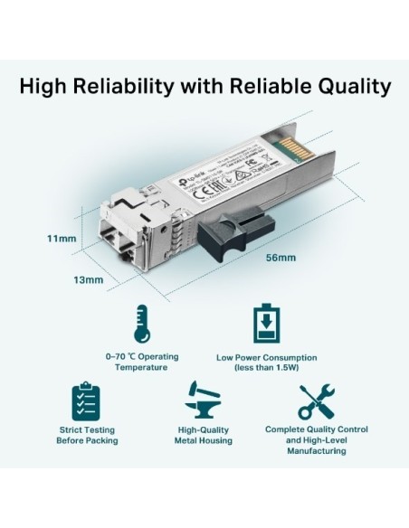 TRANSCEIVER TP-LINK SMB SFP MODULELC 10GBASE-SR