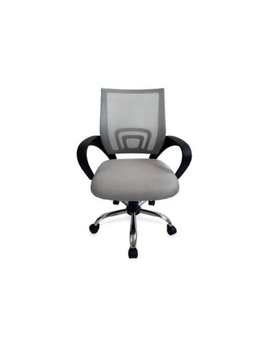 SILLA OFICINA EQUIP RESPALDO DE MALLA GRIS CLARO