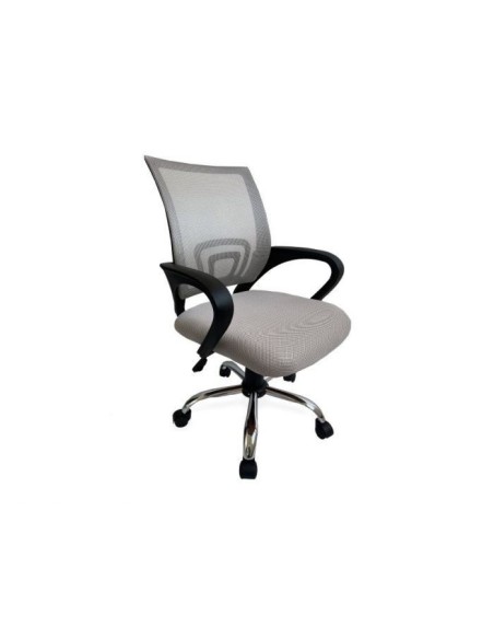SILLA OFICINA EQUIP RESPALDO DE MALLA GRIS CLARO