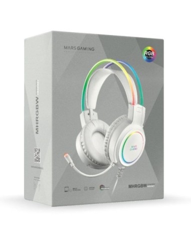 AURICULAR+MIC MARS GAMING MHRGB BLANCO