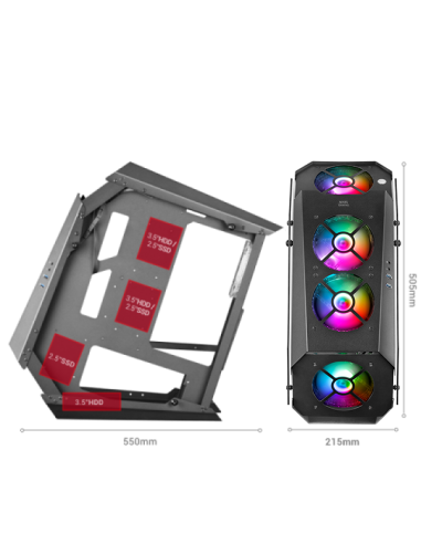 CAJA ATX MARS GAMING MC51 RGB NEGRA