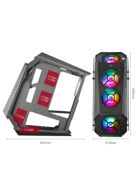 CAJA ATX MARS GAMING MC51 RGB NEGRA