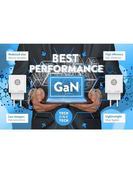 CARGADOR T1T GAN PD 3.0 65W USB-C + CABLE 1.2M 5A