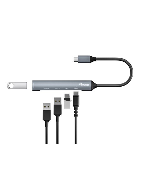 HUB EQUIP USB 3.0-2.0 5P CON USB-C 100W USB PD
